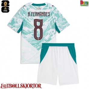 Portugal Bruno Fernandes #8 Borta Kläder Barn VM 2026 Kortärmad (+ Korta byxor)